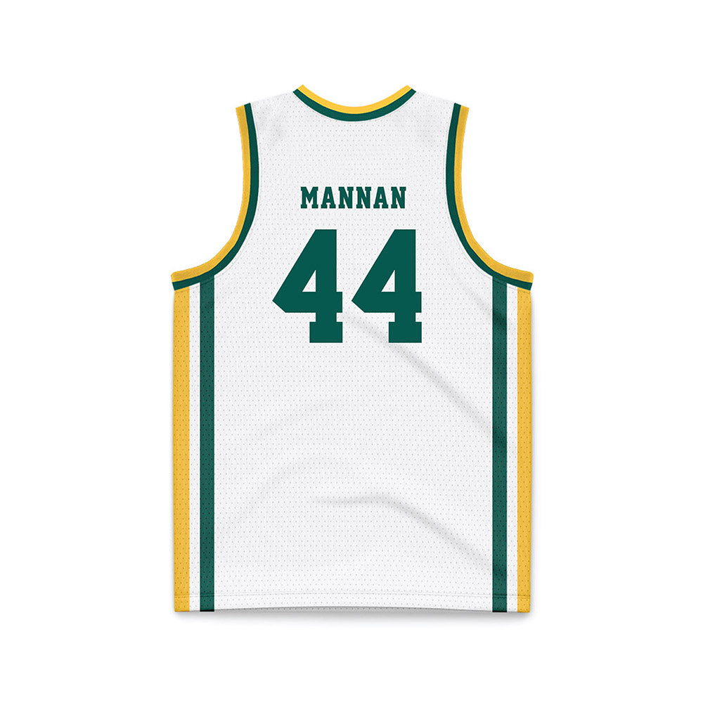 Wayne State - NCAA Men's Basketball : Braylon Mannan - White Basketball Jersey-1