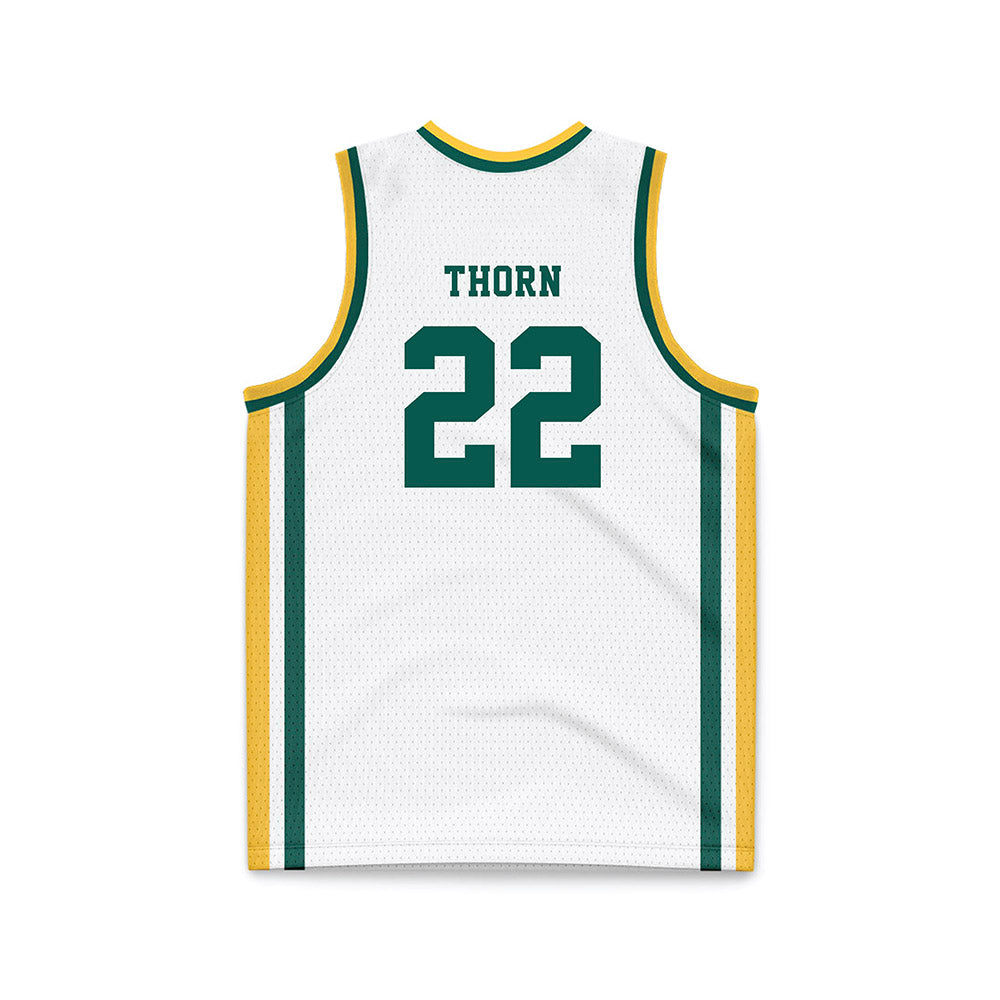 Wayne State - NCAA Men's Basketball : Marshall Thorn - White Basketball Jersey-1