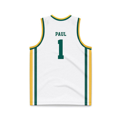 Wayne State - NCAA Men's Basketball : Carlos Paul - White Basketball Jersey-1