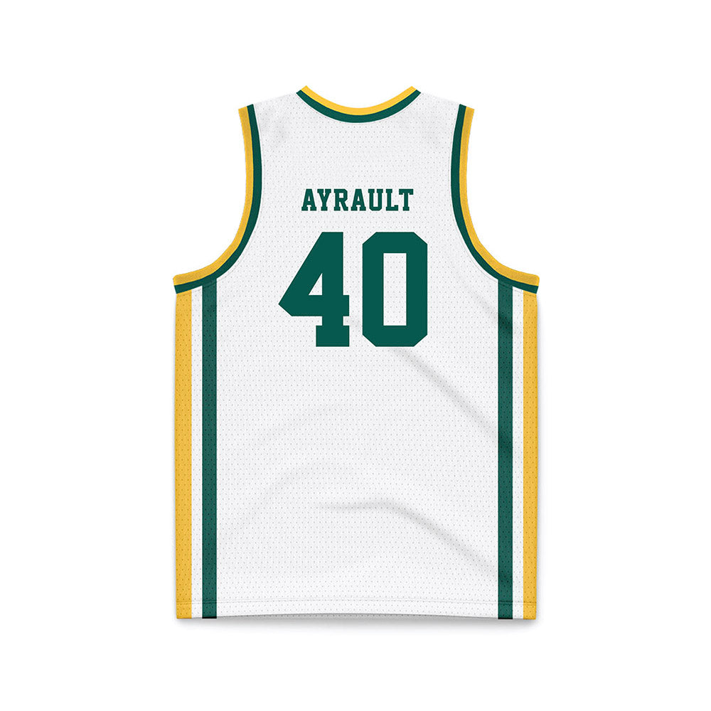 Wayne State - NCAA Men's Basketball : Adam Ayrault - White Basketball Jersey-1