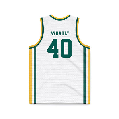 Wayne State - NCAA Men's Basketball : Adam Ayrault - White Basketball Jersey-1