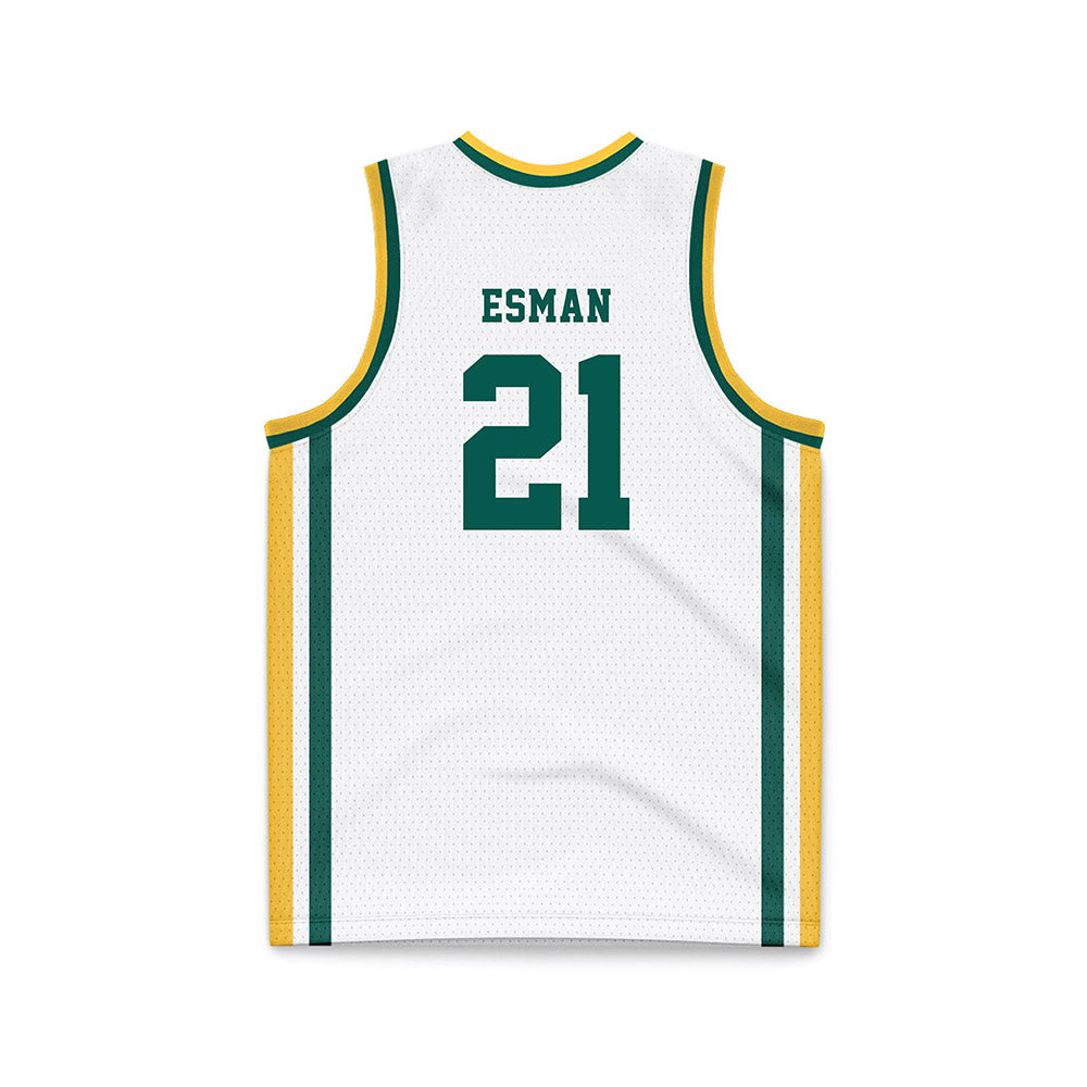 Wayne State - NCAA Men's Basketball : Bryce Esman - White Basketball Jersey-1