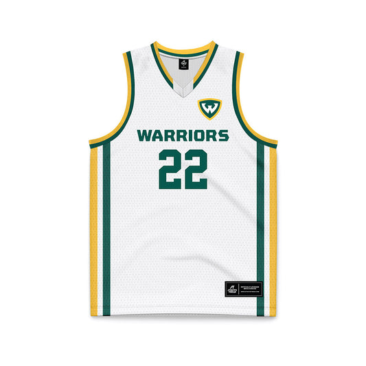 Wayne State - NCAA Men's Basketball : Marshall Thorn - White Basketball Jersey-0