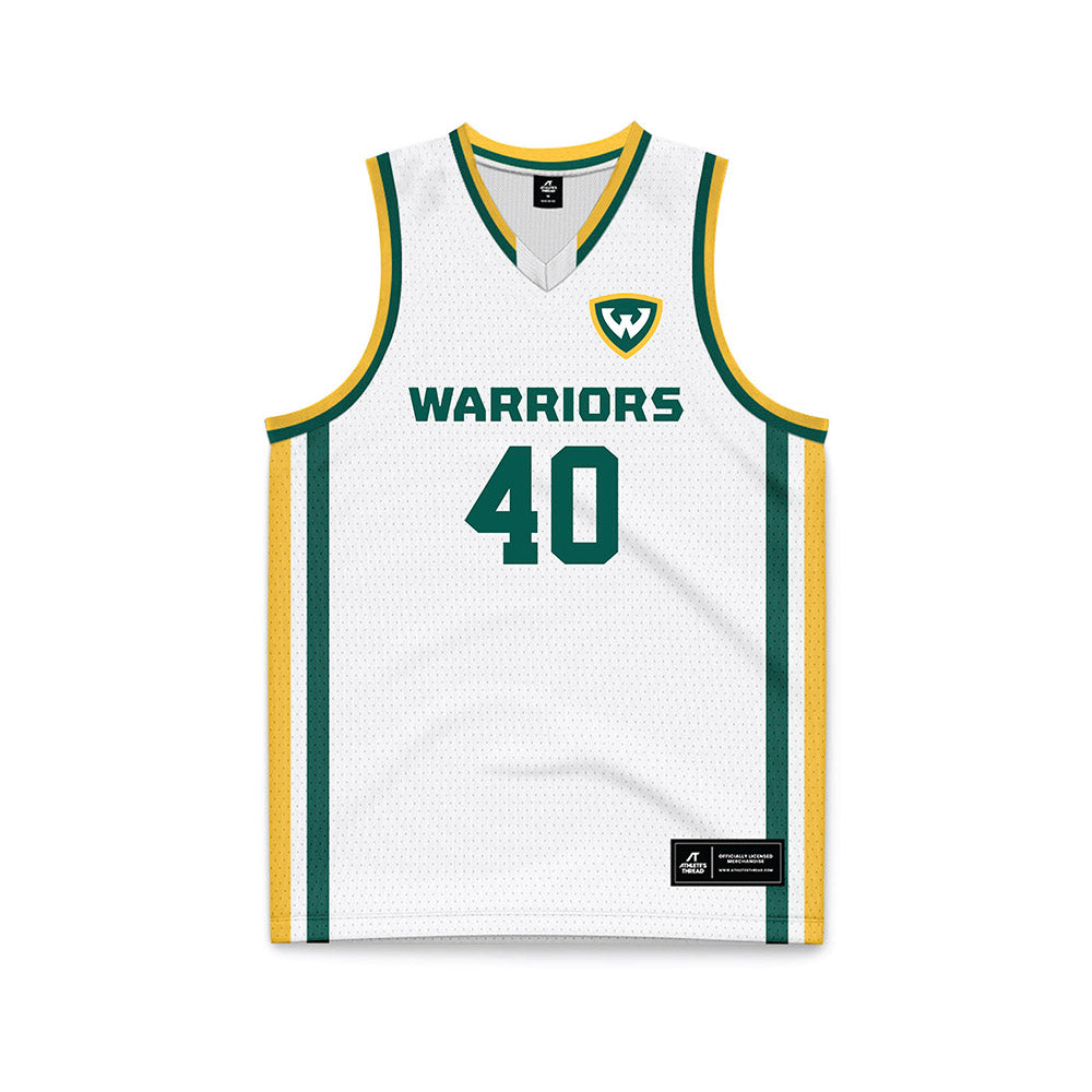 Wayne State - NCAA Men's Basketball : Adam Ayrault - White Basketball Jersey-0