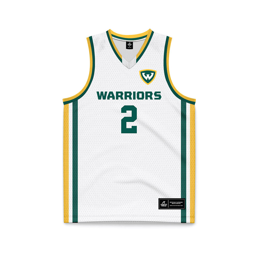 Wayne State - NCAA Men's Basketball : Jordan Briggs - White Basketball Jersey-0