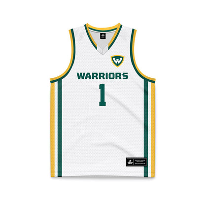 Wayne State - NCAA Men's Basketball : Carlos Paul - White Basketball Jersey-0