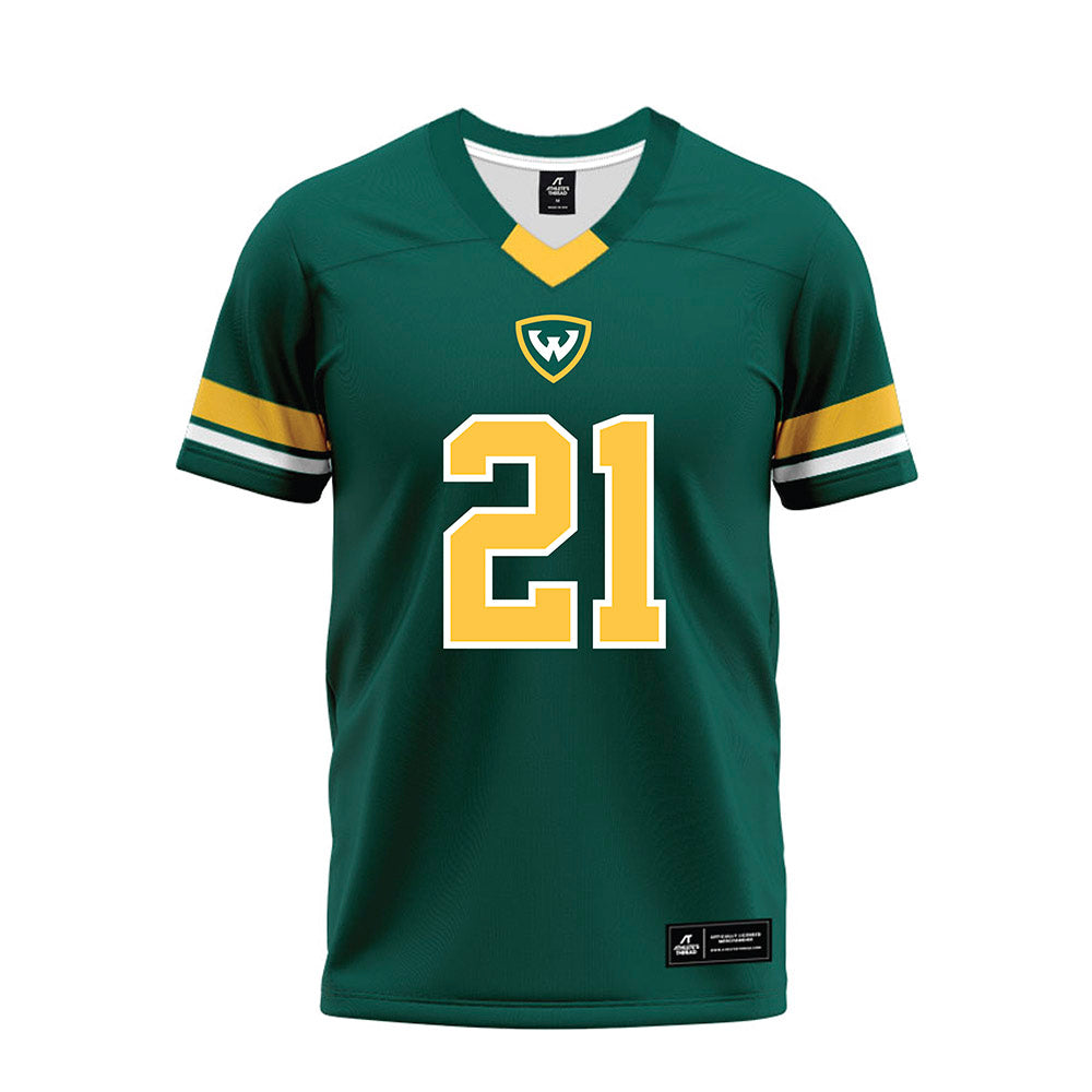 Wayne State - NCAA Football : Christopher Gillam - Green Premium Football Jersey-0