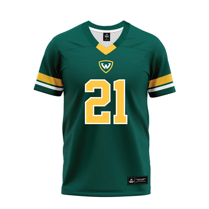 Wayne State - NCAA Football : Christopher Gillam - Green Premium Football Jersey-0