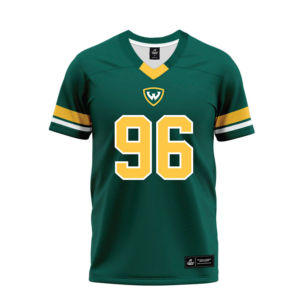 Wayne State - NCAA Football : Jordan Hutchinson - Green Premium Football Jersey-0