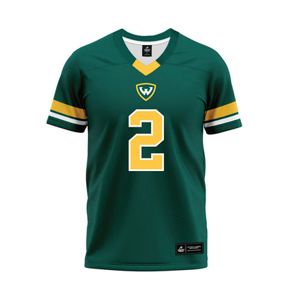 Wayne State - NCAA Football : Elijah Fowlkes - Green Premium Football Jersey-0