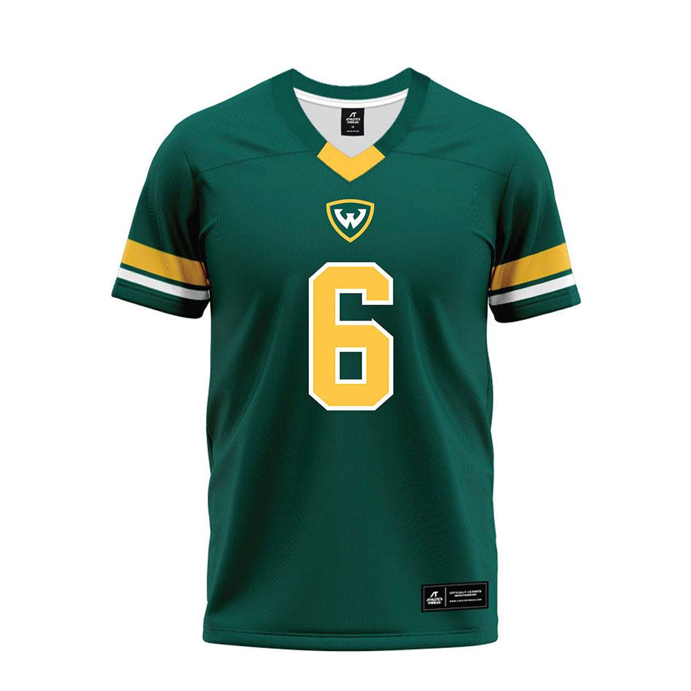 Wayne State - NCAA Football : Raymond Payne - Green Premium Football Jersey-0