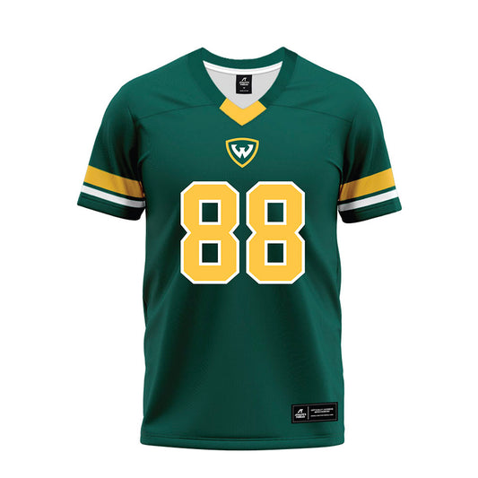 Wayne State - NCAA Football : Malachi Evans - Green Premium Football Jersey-0