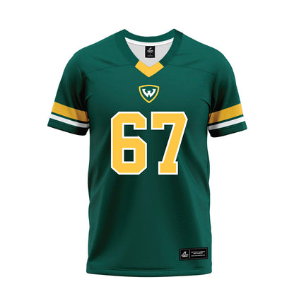 Wayne State - NCAA Football : Jack McCowan - Green Premium Football Jersey-0
