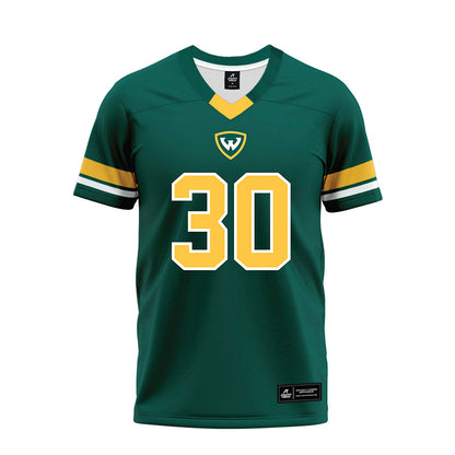Wayne State - NCAA Football : George Sanchez-Murillo - Green Premium Football Jersey-0