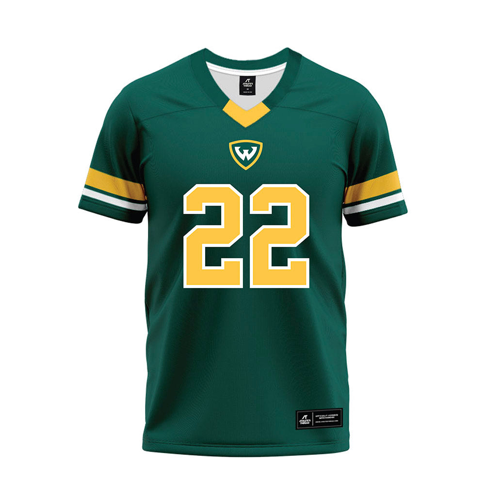 Wayne State - NCAA Football : Mickey Keller - Green Premium Football Jersey-0