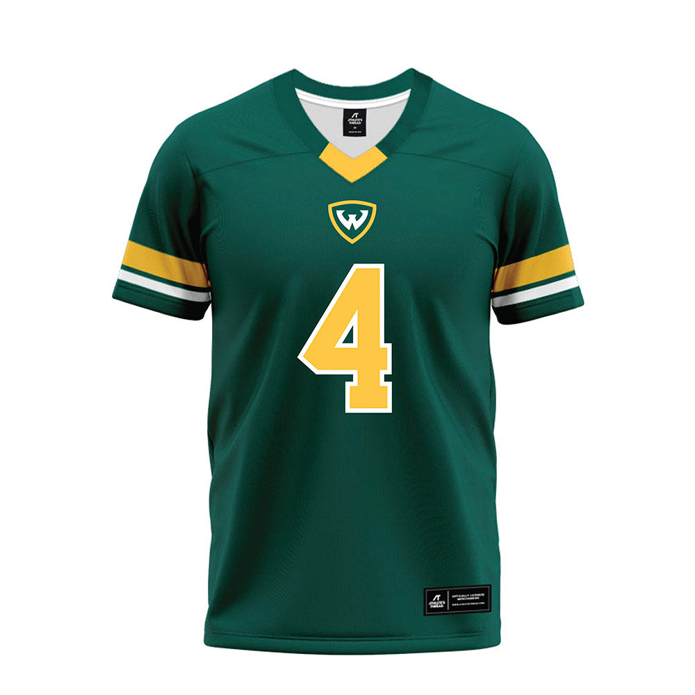Wayne State - NCAA Football : Malik Shephard - Green Premium Football Jersey-0