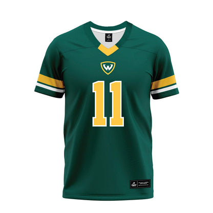 Wayne State - NCAA Football : cecil xavier Smith - Green Premium Football Jersey-0