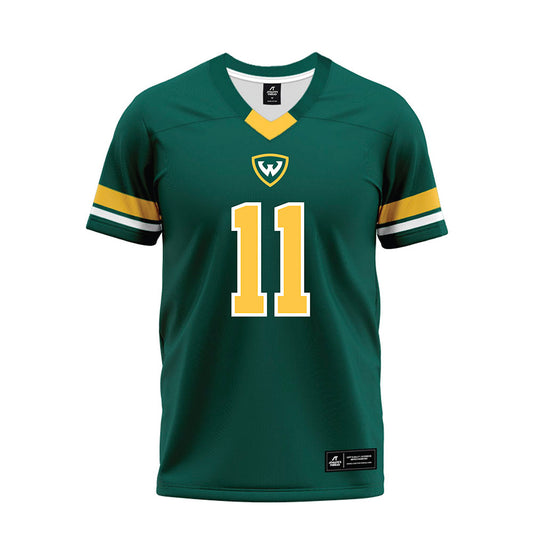 Wayne State - NCAA Football : cecil xavier Smith - Green Premium Football Jersey-0