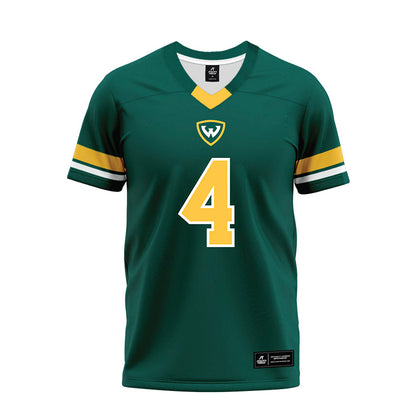 Wayne State - NCAA Football : Peyton Hatten - Green Premium Football Jersey-0