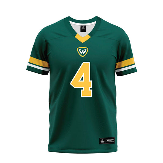 Wayne State - NCAA Football : Peyton Hatten - Green Premium Football Jersey-0