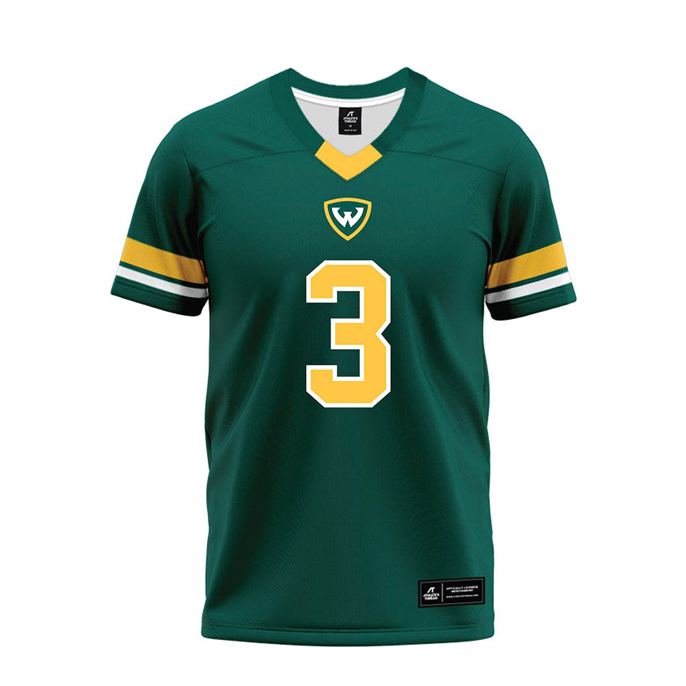 Wayne State - NCAA Football : Sterling Anderson - Green Premium Football Jersey-0