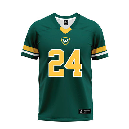 Wayne State - NCAA Football : Jasir Rahaman - Green Premium Football Jersey-0