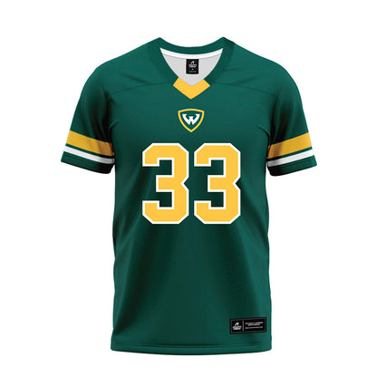 Wayne State - NCAA Football : Maximos Edwards - Green Premium Football Jersey-0