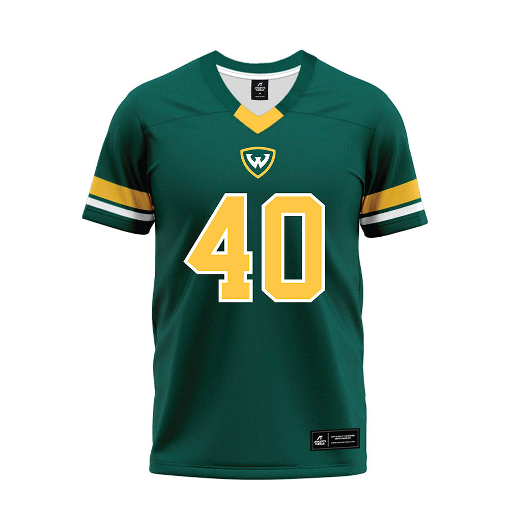 Wayne State - NCAA Football : Johnny Nelson - Green Premium Football Jersey-0
