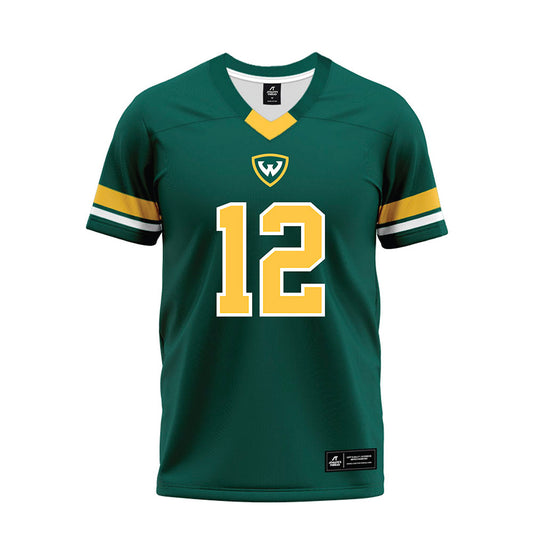 Wayne State - NCAA Football : Drew Hickmott - Green Premium Football Jersey-0