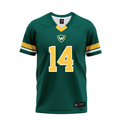 Wayne State - NCAA Football : Donovan Isaac - Green Premium Football Jersey-0
