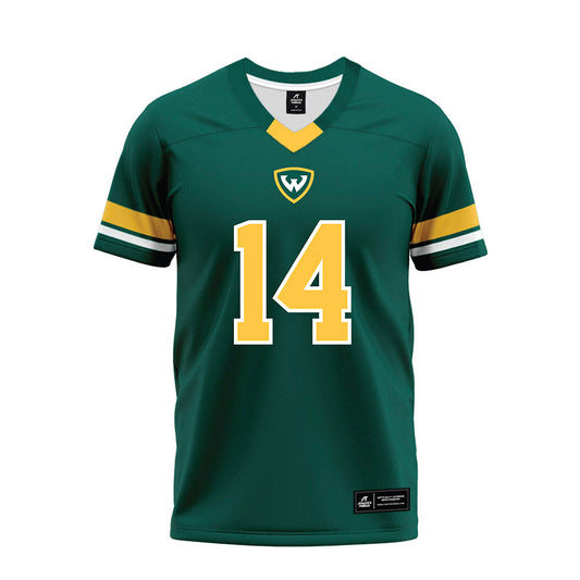 Wayne State - NCAA Football : Donovan Isaac - Green Premium Football Jersey-0