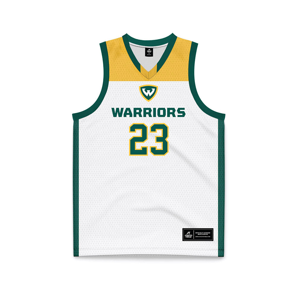 Wayne State - NCAA Women's Basketball : Aj Rickli - White Basketball Jersey-0