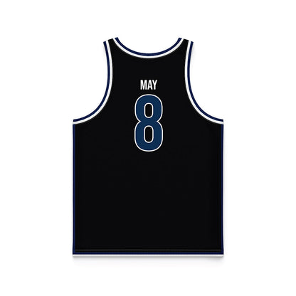 MSMU - NCAA Men's Basketball : Justin May - Black Basketball Jersey-1