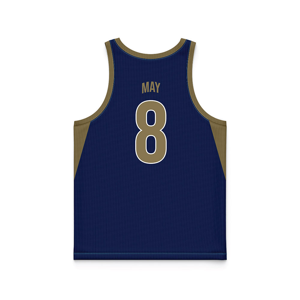 MSMU - NCAA Men's Basketball : Justin May - Navy Basketball Jersey-1