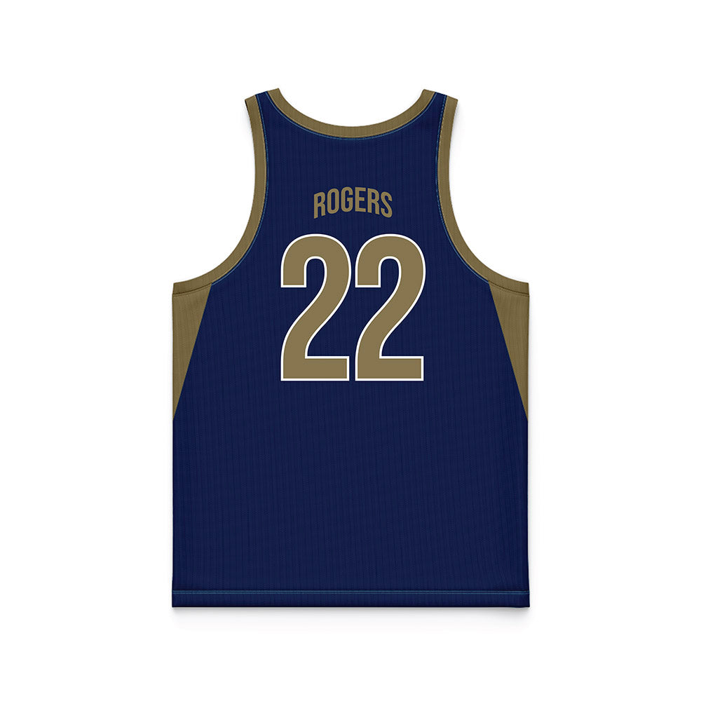 MSMU - NCAA Men's Basketball : Noah Rogers - Navy Basketball Jersey-1