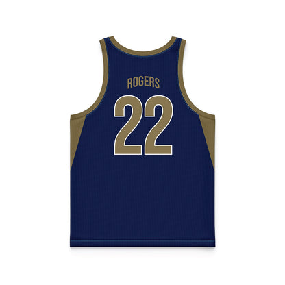 MSMU - NCAA Men's Basketball : Noah Rogers - Navy Basketball Jersey-1
