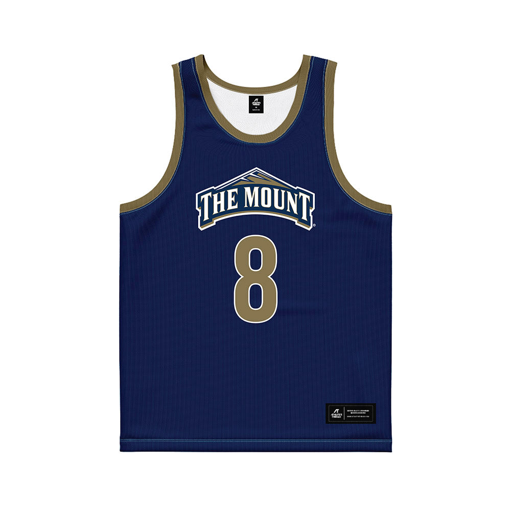MSMU - NCAA Men's Basketball : Justin May - Navy Basketball Jersey-0