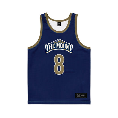 MSMU - NCAA Men's Basketball : Justin May - Navy Basketball Jersey-0