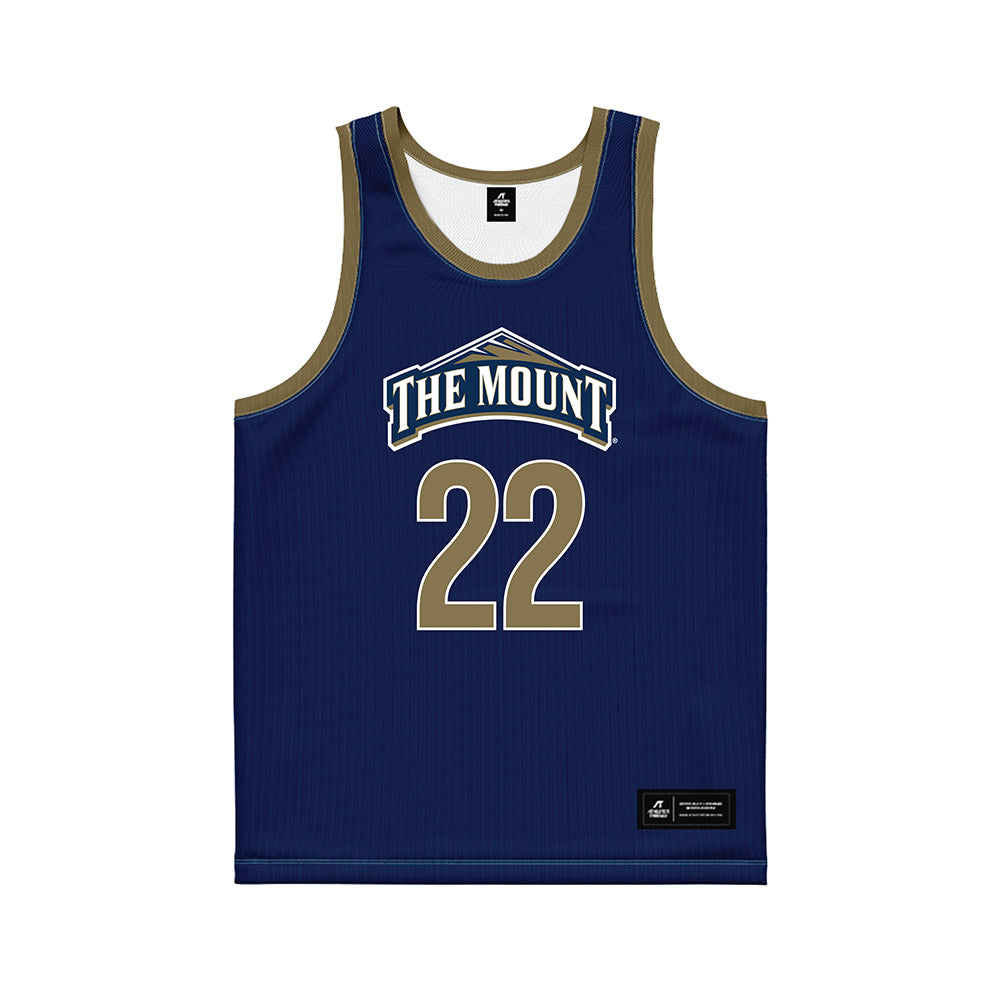 MSMU - NCAA Men's Basketball : Noah Rogers - Navy Basketball Jersey-0