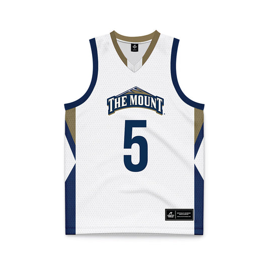 MSMU - NCAA Men's Basketball : Trey Deveaux - White Basketball Jersey-0