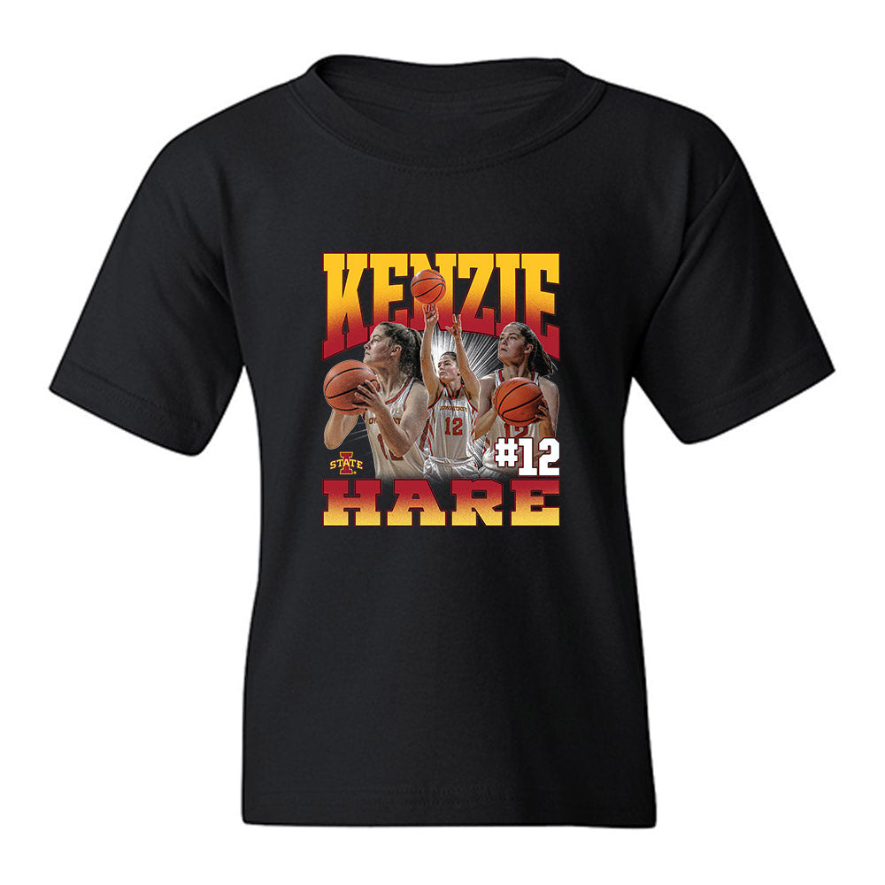 Iowa State - NCAA Women's Basketball : Kenzie Hare - Collage Youth T-Shirt-0