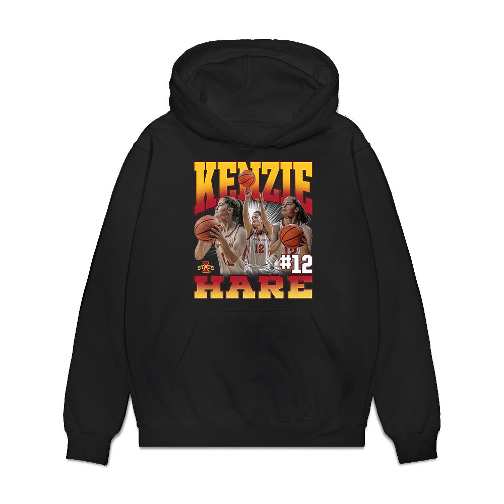 Iowa State - NCAA Women's Basketball : Kenzie Hare - Premium Hooded Sweatshirt-0