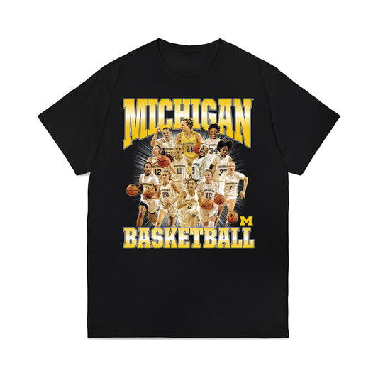 Michigan - NCAA Women's Basketball : - Collage Premium T-Shirt-0