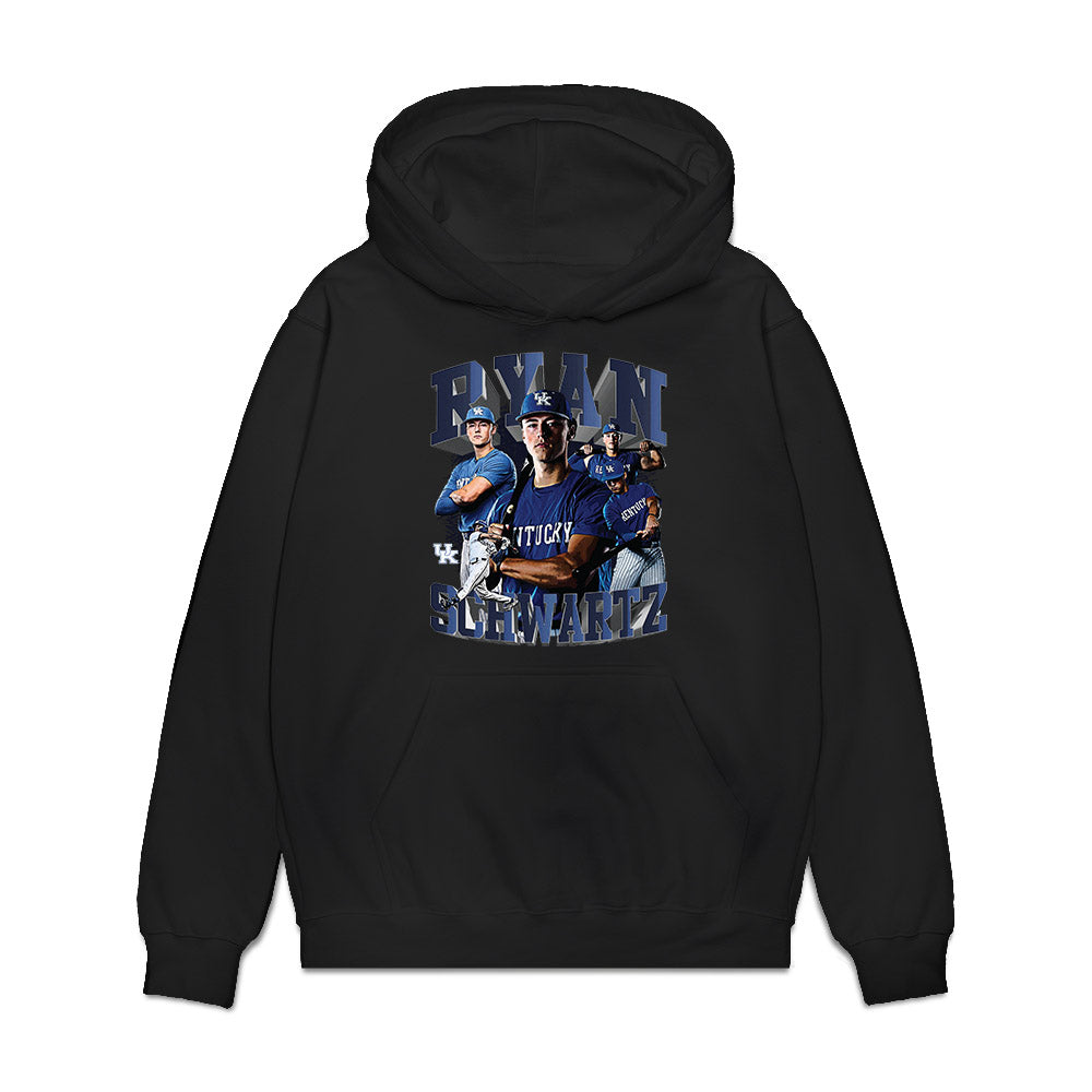 Kentucky - NCAA Baseball : Ryan Schwartz - Collage Premium Hooded Sweatshirt-0