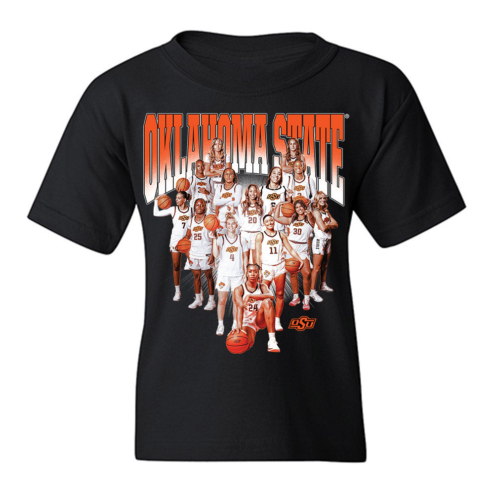 Oklahoma State - NCAA Women's Basketball : Team Collage Youth T-Shirt-0
