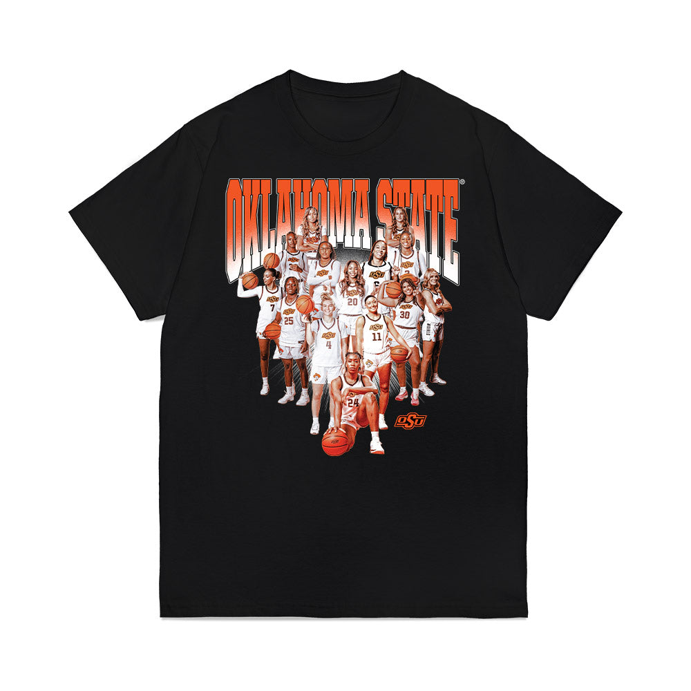 Oklahoma State - NCAA Women's Basketball : Team Collage Premium T-Shirt-0