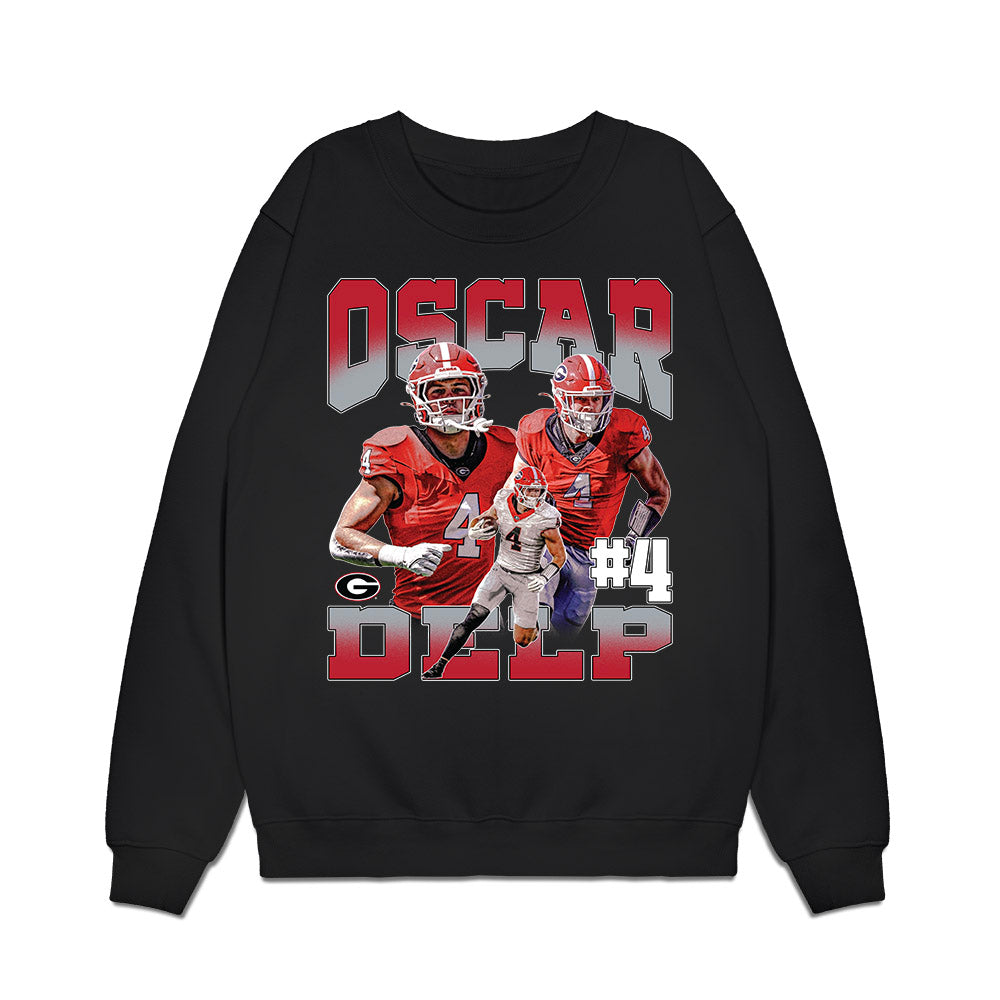 Georgia - NCAA Football : Oscar Delp - Collage Premium Crewneck Sweatshirt-0