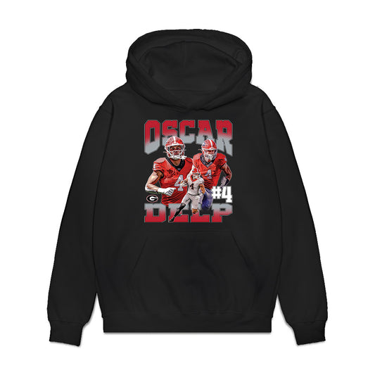 Georgia - NCAA Football : Oscar Delp - Collage Premium Hooded Sweatshirt-0