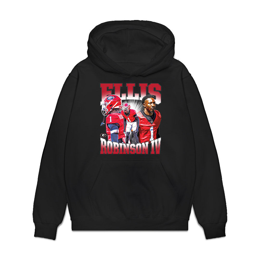 Georgia - NCAA Football : Ellis Robinson IV - Collage Premium Hooded Sweatshirt-0