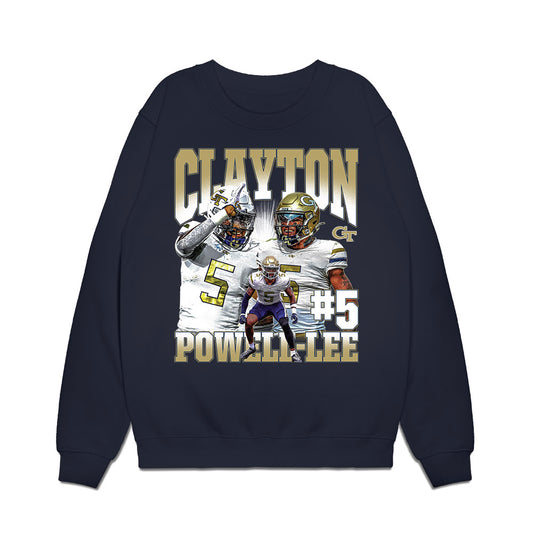 Georgia Tech - NCAA Football : Clayton Powell-Lee - Premium Crewneck Sweatshirt-0